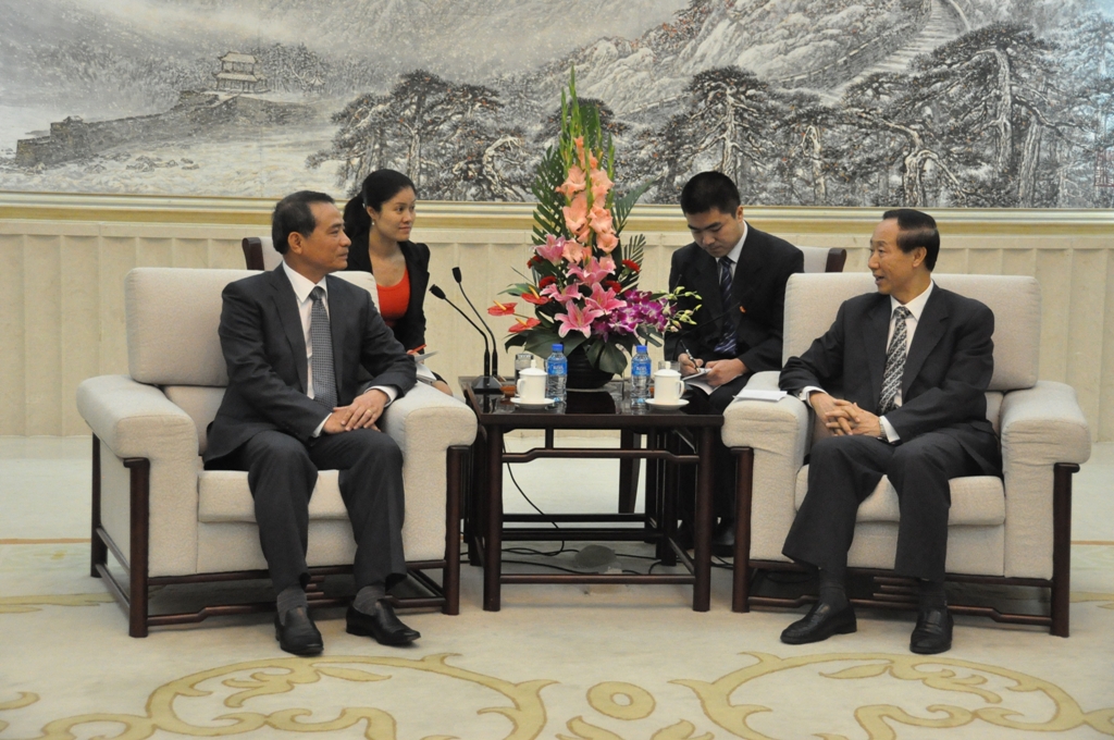 Hội kiến Đ/c Vương Gia Thụy, Trưởng Ban liên lạc Đối ngoại Đảng Cộng sản Trung Quốc