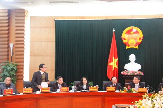 Đồng chí Trưởng Ban Tổ chức Thành ủy Hải Phòng phát biểu ý kiến