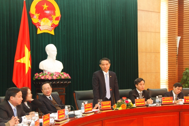 Đồng chí Trương Quang Nghĩa, Ủy viên Trung ương Đảng, Bí thư Đảng ủy Khối Doanh nghiệp Trung ương phát biểu kết luận Hội nghị