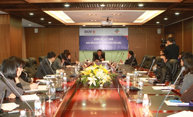 Họp báo công bố Kết quả đấu giá cổ phần BIDV