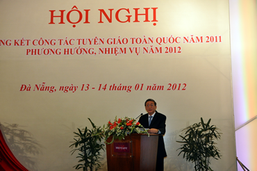 Đồng chí Đinh Thế Huynh phát biểu bế mạc Hội nghị