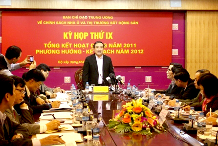 Phó Thủ tướng Hoàng Trung Hải: Sớm xem xét, ban hành cơ chế chính sách đẩy mạnh xây dựng nhà ở cho thuê là hướng đi chính để giải bài toán nhà ở cho người dân. - Ảnh: Chinhphu.vn