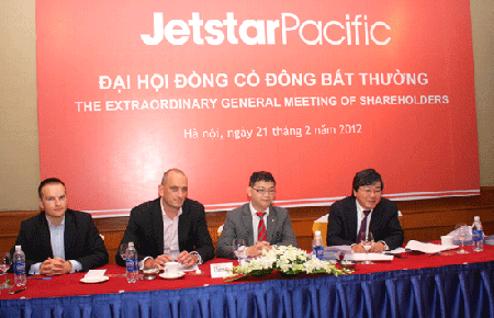 Đại hội Đồng cổ đông bất thường sáng nay của Công ty Cổ phần Hàng không Jetstar Pacific Airlines.