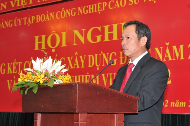 Phát biểu của đồng chí Trần Ngọc Thuận, Ủy viên Ban Thường vụ Đảng ủy Khối, Bí thư Đảng ủy, Phụ trách Hội đồng thành viên, Tổng Giám đốc Tập đoàn Công nghiệp Cao su Việt Nam