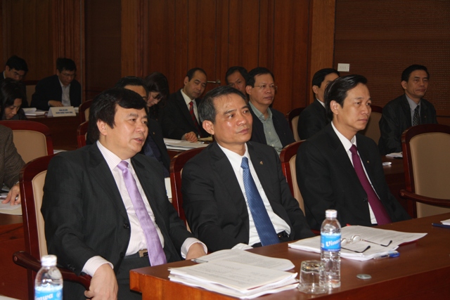 Đồng chí Đào Ngọc Dung, Ủy viên Trung ương Đảng, Bí thư Đảng ủy Khối cơ quan Trung ương và Đồng chí Trương Quang Nghĩa, Ủy viên Trung ương Đảng, Bí thư Đảng ủy Khối Doanh nghiệp Trung ương tham dự Hội nghị