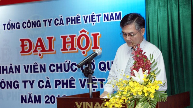 Đ/c Lê Thế Chỉ Phó TGĐ TCT Cà phê VN phát biểu tại Đại hội.