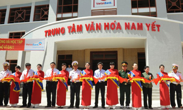 Lễ cắt băng khánh thành Trung tâm Văn hóa Nam Yết.