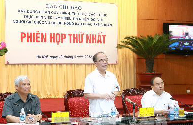 Phiên họp thứ nhất Ban Chỉ đạo xây dựng Đề án quy trình, thủ tục, cách thức lấy phiếu tín nhiệm đối với người giữ chức vụ do Quốc hội, Hội đồng nhân dân bầu hoặc phê chuẩn.