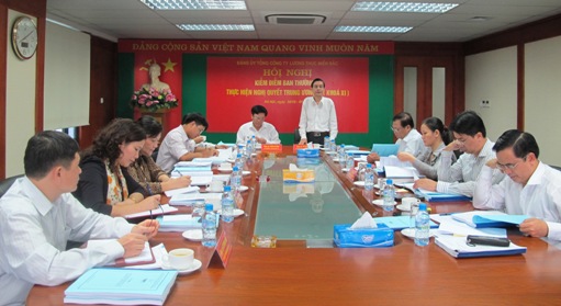 Đồng chí Vũ Đức Kiển - Trưởng Ban Dân vận Đảng ủy Khối Doanh nghiệp Trung ương, Tổ trưởng Tổ công tác phát biểu chỉ đạo tại Hội nghị