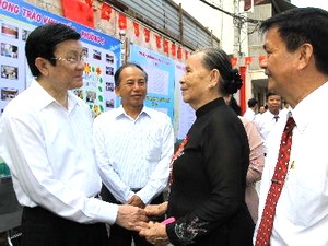 Chủ tịch nước Trương Tấn Sang đến dự 