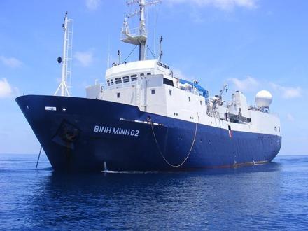 Tàu Bình Minh 02 khảo sát địa chấn 2D, phục vụ cung cấp số liệu địa chất về điều tra tài nguyên tại thềm lục địa Việt Nam