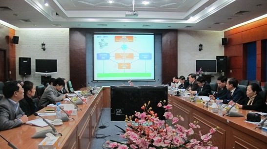 VCT báo cáo với Đảng ủy Khối về Đề án tái cơ cấu tổng thể Tổng Công ty giai đoạn 2012-2015