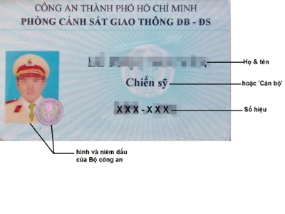 Mẫu thẻ tuần tra kiểm soát dành cho CSGT được Bộ Công an quy định cấp.