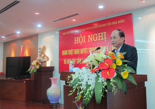 Đồng chí Lại Văn Đạo - Bí thư Đảng ủy, Tổng giám đốc SCIC phát biểu khai mạc Hội nghị