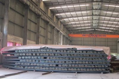 Thép tồn kho tại Công ty CP thép sông Hồng