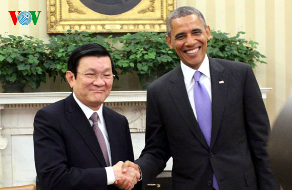 Chủ tịch nước Trương Tấn Sang và Tổng thống Barack Obama