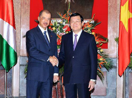Chủ tịch nước Trương Tấn Sang và Tổng thống Seychelles James Alix MiChel