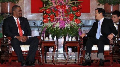 Chủ tịch nước Trương Tấn Sang tiếp đồng chí Ruben Remigio Ferro, Chánh án Tòa án Nhân dân Tối cao Cuba