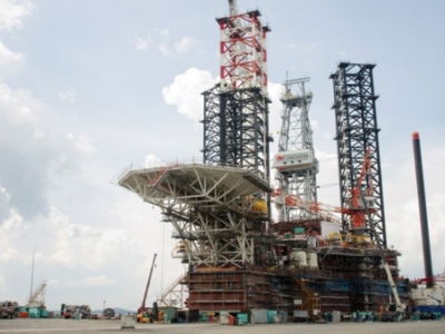 Giàn khoan dầu khí tự nâng Tam Đảo 03 đã hoàn thành