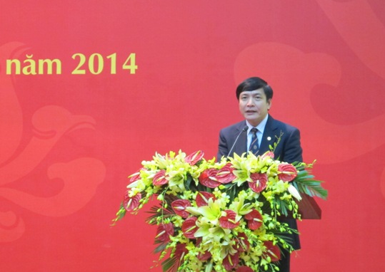 Đồng chí Bùi Văn Cường - Bí thư Đảng ủy Khối DNTW phát biểu chỉ đạo tại Hội nghị