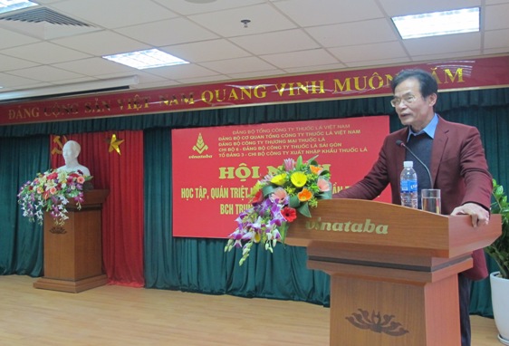 TS. Lê Xuân Nghĩa - Viện trưởng Viện Nghiên cứu Phát triển kinh doanh (BDI) truyền đạt và quán triệt các nghị quyết, kết luận TW 8 (khóa XI) 