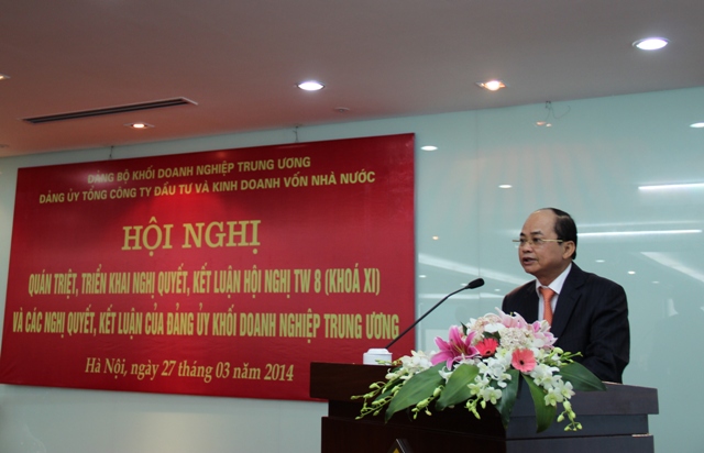 Đồng chí Lại Văn Đạo, Bí thư Đảng ủy, Tổng Giám đốc SCIC phát biểu khai mạc Hội nghị.