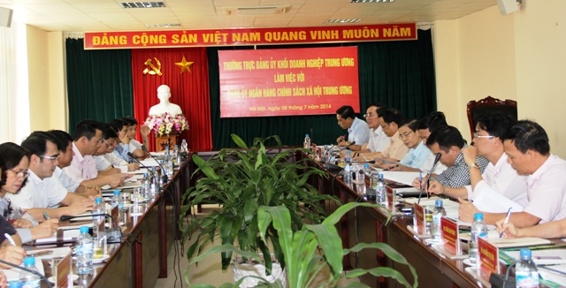 Các đại biểu dự buổi làm việc.