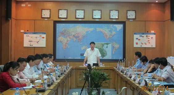 Đồng chí Bùi Văn Cường – Bí thư Đảng ủy Khối doanh nghiệp Trung ương phát biểu tại lễ ký kết