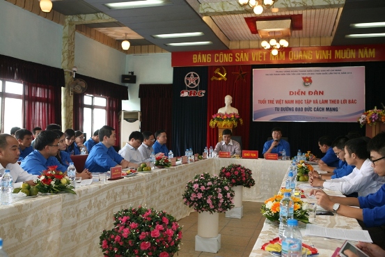 Quang cảnh Diễn đàn “Tuổi trẻ học và làm theo lời Bác - Tu dưỡng đạo đức cách mạng”