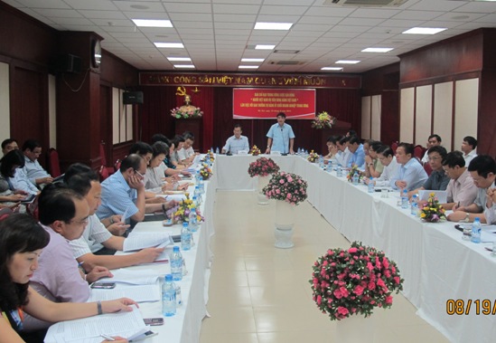 Đồng chí Vũ Trọng Kim phát biểu kết luận buổi làm việc