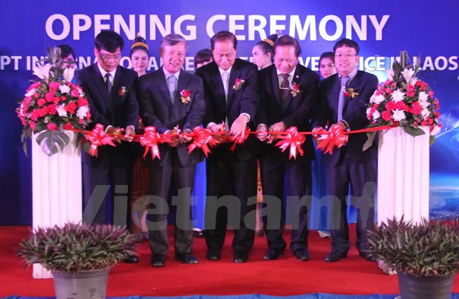 Quang cảnh lễ khai trương văn phòng đại diện VNPT tại Lào