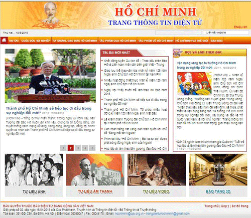 Giao diện trang chủ 