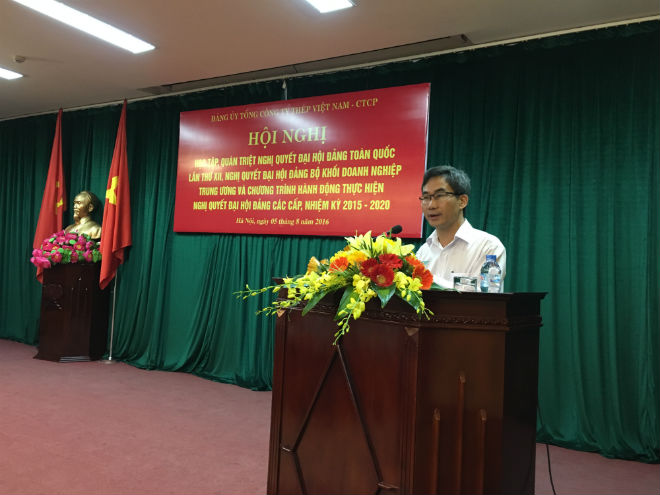 Đồng chí Nghiêm Xuân Đa - Bí thư Đảng ủy, Ủy viên HĐQT, Tổng Giám đốc Tổng công ty phát biểu khai mạc hội nghị