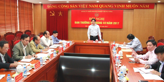 Đồng chí Phạm Viết Thanh - Ủy viên Trung ương Đảng, Bí thư Đảng ủy Khối chủ trì Hội nghị.