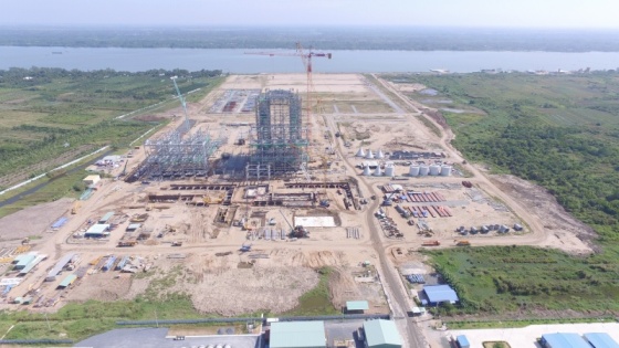 Toàn cảnh công trình dự án Trung tâm Điện lực Sông Hậu