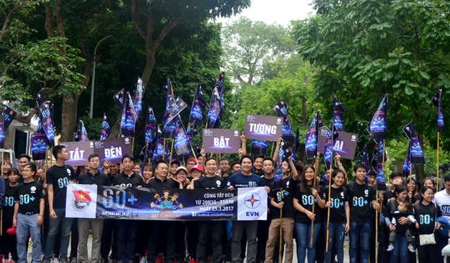 Các đơn vị trong Khối Doanh nghiệp Trung ương hưởng ứng chương trình  Giờ Trái đất năm 2017.