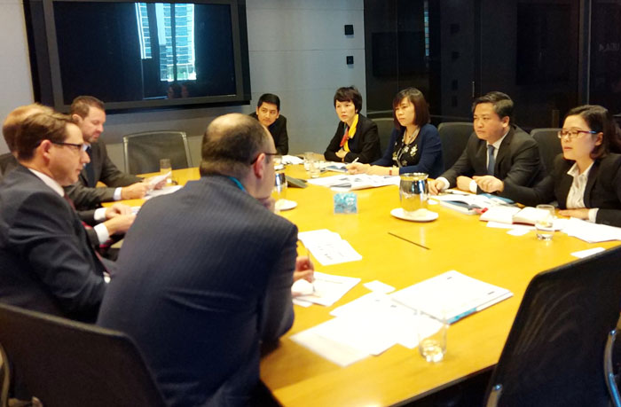 Đoàn công tác của VietinBank làm việc với Ngân hàng ANZ