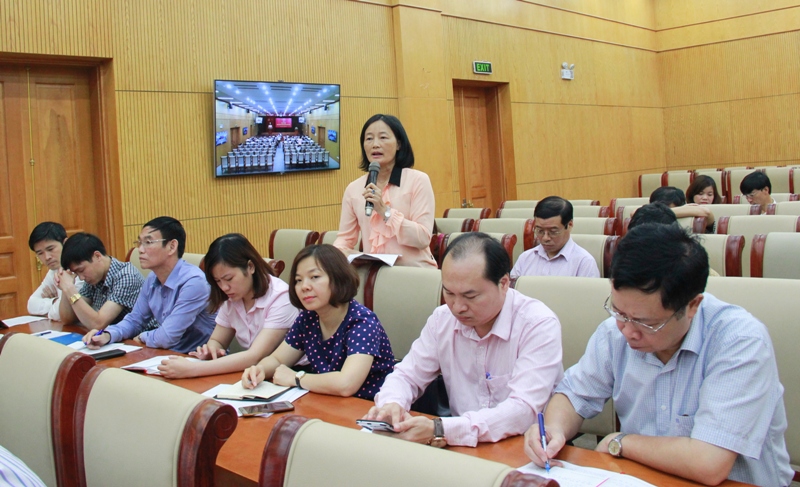 Đại biểu tham luận tại Hội nghị khu vực phía Bắc.