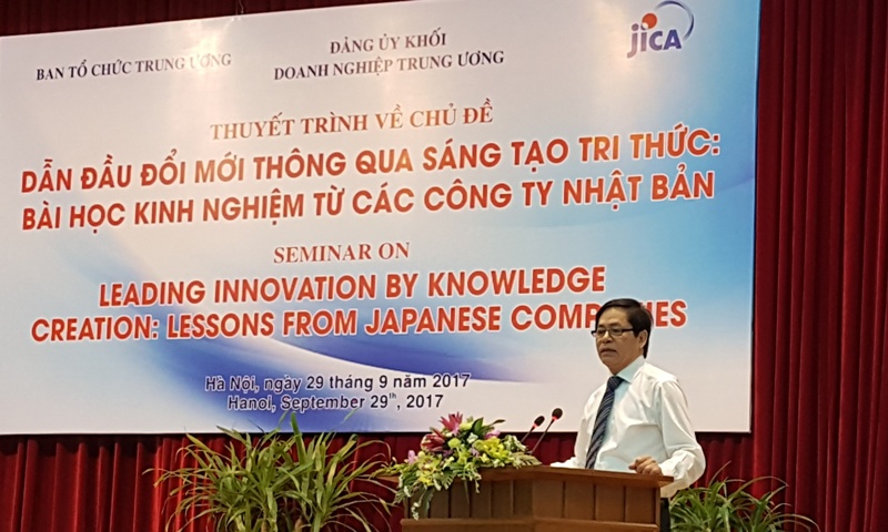 Đồng chí Phạm Viết Thanh - Ủy viên Trung ương Đảng, Bí thư Đảng ủy Khối DNTW phát biểu khai mạc buổi thuyết trình.