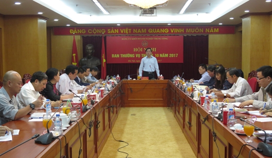 Đồng chí Phạm Viết Thanh - Ủy viên Trung ương Đảng, Bí thư Đảng ủy Khối chủ trì Hội nghị