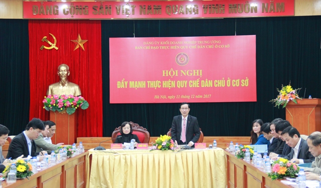 Đồng chí Phạm Tấn Công – Phó Bí thư Đảng ủy Khối, Trưởng Ban Chỉ đạo thực hiện Quy chế dân chủ ở cơ sở của Đảng ủy Khối Doanh nghiệp Trung ương