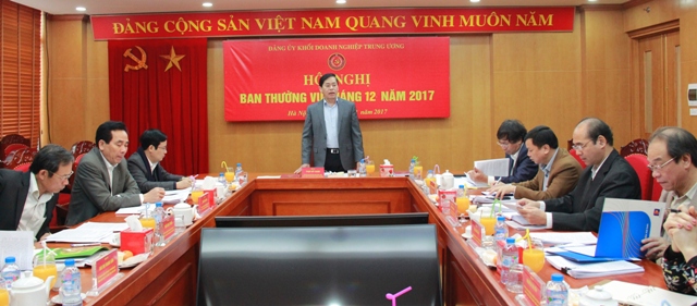 Đồng chí Phạm Viết Thanh - Ủy viên Trung ương Đảng, Bí thư Đảng ủy Khối chủ trì Hội nghị.