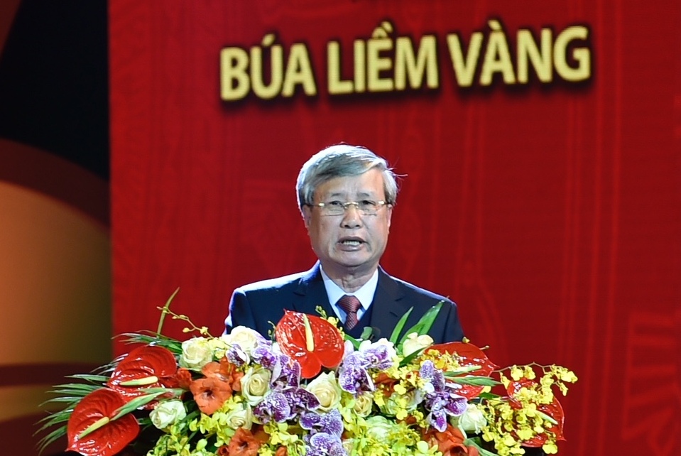 Đồng chí Trần Quốc Vượng, Ủy viên Bộ Chính trị, Thành viên Thường trực Ban Bí thư, Chủ nhiệm Ủy ban Kiểm tra Trung ương phát biểu tại buổi lễ.