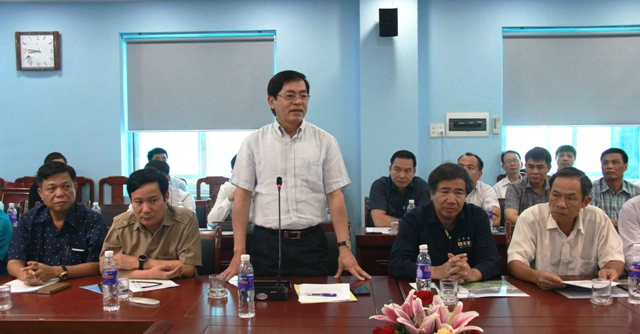 Đồng chí Phạm Viết Thanh - Ủy viên Trung ương Đảng, Bí thư Đảng ủy Khối phát biểu tại buổi làm việc.