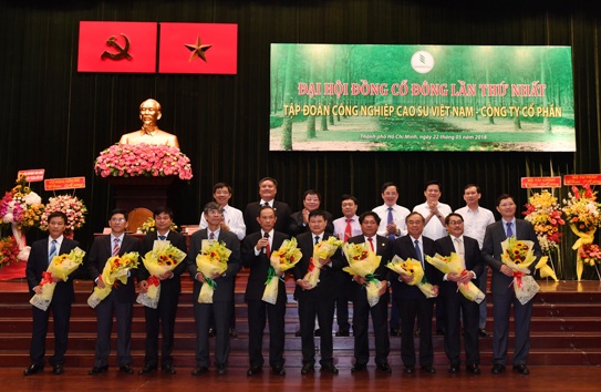 Hội đồng quản trị, kiểm soát viên Tập đoàn Công nghiệp Cao su Việt Nam - Công ty cổ phần ra mắt tại Đại hội