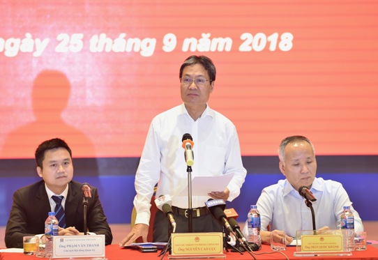 Phó Chủ nhiệm VPCP Nguyễn Cao Lục, Tổ phó Tổ công tác của Thủ tướng, phát biểu tại buổi kiểm tra.