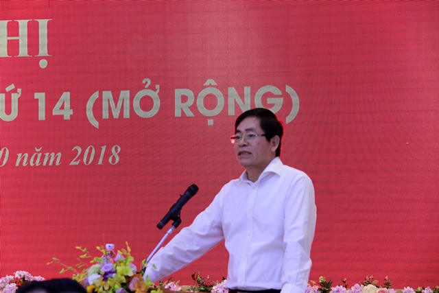 Đồng chí Phạm Viết Thanh - Ủy viên Trung ương Đảng, Bí thư Đảng ủy Khối phát biểu tại Hội nghị.