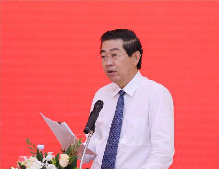 Đồng chí Võ Văn Dũng, Phó Trưởng Ban Nội chính Trung ương phát biểu khai mạc hội nghị. 