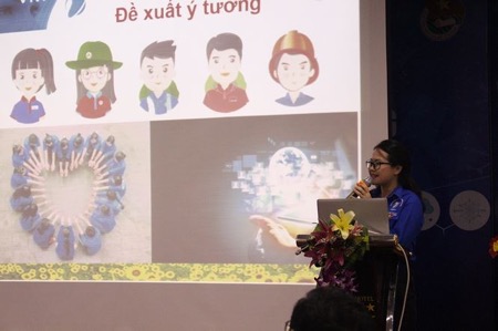 Các Đoàn viên thanh niên trình bày các ý tưởng sáng tạo trong khuôn khổ Diễn đàn