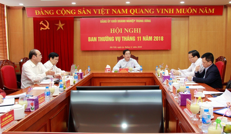 Đồng chí Phạm Viết Thanh - Ủy viên Trung ương Đảng, Bí thư Đảng ủy Khối chủ trì Hội nghị.